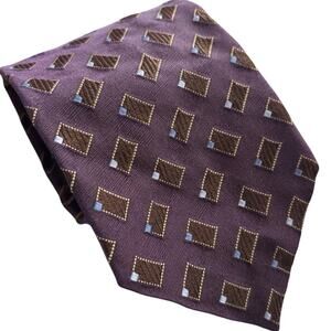 Joseph by Jos. A. Bank 100% Silk Jacquard Tie Purple Geometric $79.50 NEW